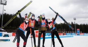 Mixed Staffel Norwegens gewinnt in Nove Mesto © Manzoni/IBU.